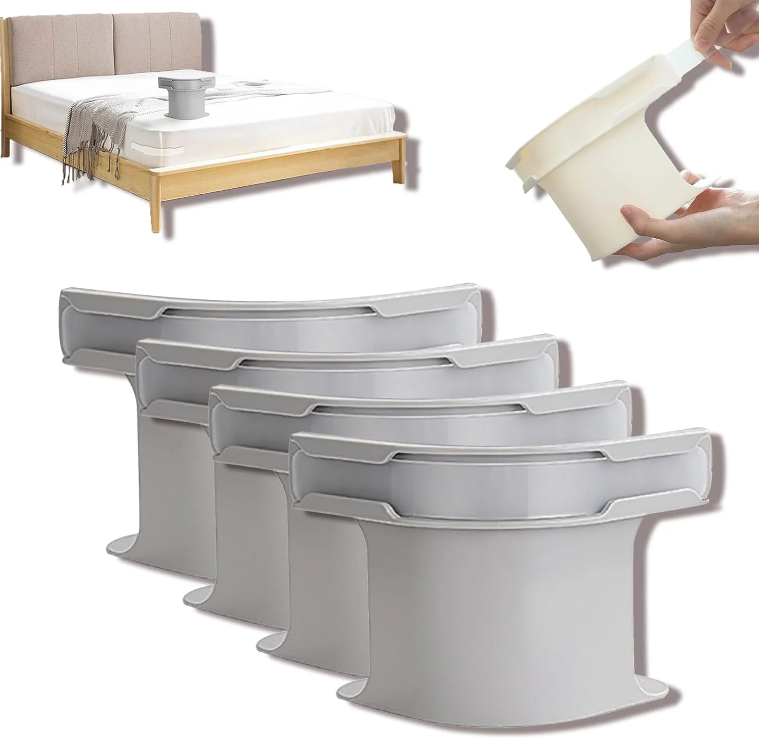 4-teiliges Sleepeasy Bettlaken Spanner-Set - Kein Nachziehen mehr nötig!