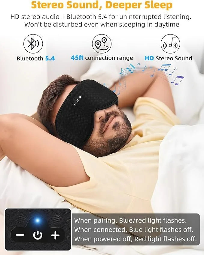 Sleepeasy™ Eye Mask Headphones – Schlafmaske mit integrierten Bluetooth-Lautsprechern